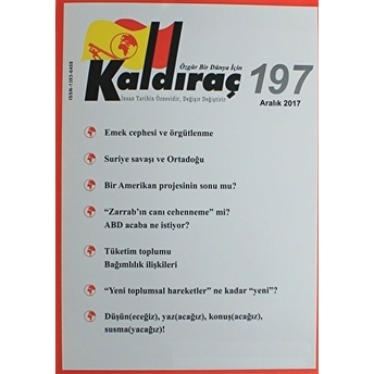 Kaldıraç Dergisi Sayı: 197 Aralık 2017 Kolektif