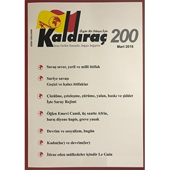 Kaldıraç Dergisi Sayı: 200 Mart 2018 Kolektif