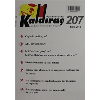 Kaldıraç Dergisi Sayı: 207 Ekim 2018 Kolektif