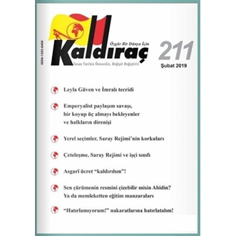 Kaldıraç Dergisi Sayı: 211 Şubat 2019 Kolektif