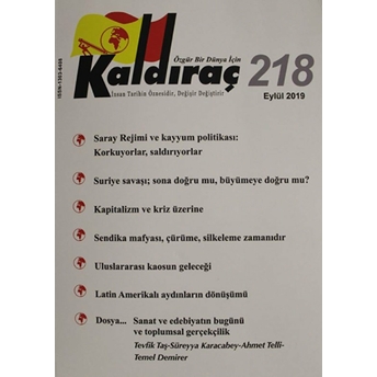 Kaldıraç Dergisi Sayı: 218 Eylül 2019 Kolektif