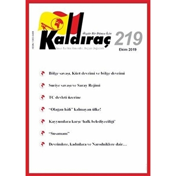 Kaldıraç Dergisi Sayı: 219 Ekim 2019 Kolektif