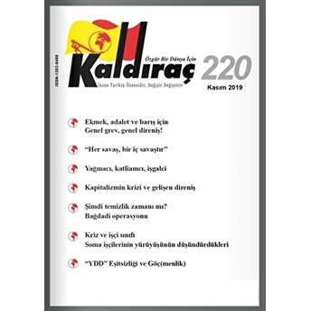 Kaldıraç Dergisi Sayı: 220 Kasım 2019 Kolektif