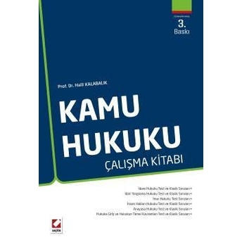 Kamu Hukuku Çalışma Kitabı Halil Kalabalık