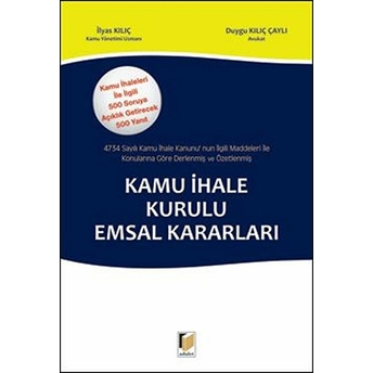 Kamu Ihale Kurulu Emsal Kararları