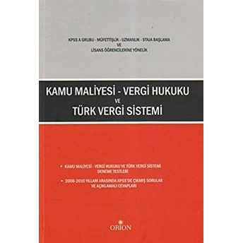 Kamu Maliyesi - Vergi Hukuku Ve Türk Vergi Sistemi