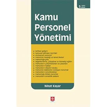 Kamu Personel Yönetim Nihat Kayar