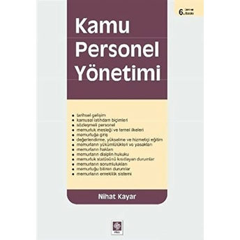 Kamu Personel Yönetimi Giriş Nihat Kayar