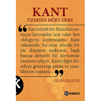 Kant Üzerine Dört Ders Gilles Deleuze