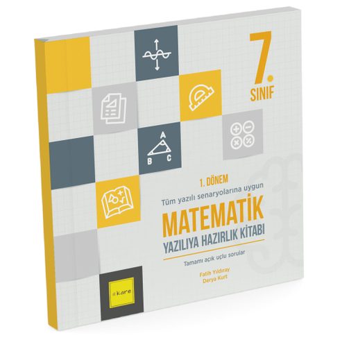 Kare Yayınları 7. Sınıf 1. Dönem Matematik Yazılıya Hazırlık Kitabı Komisyon