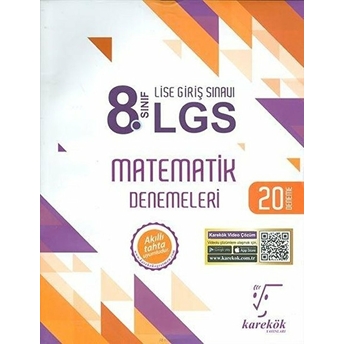 Karekök 8.Sınıf Lgs Matematik 20 Li Deneme Sınavı