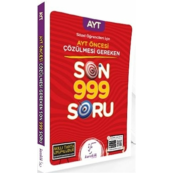 Karekök Ayt Öncesi Çözülmesi Gereken Son 999 Soru Sözel Öğrencileri Için