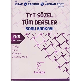 Karekök Tyt Sözel Tüm Dersler Soru Bankası