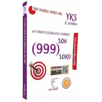 Karekök Yayınları Ayt Den Önce Çözülmesi Gereken Son 999 Soru(Sözel)