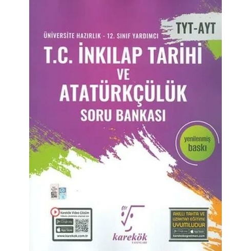 Karekök Yayınları Tyt Ayt T.c Inkılap Tarihi Ve Atatürkçülük Soru Bankası Komisyon