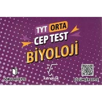 Karekök Yayınları Tyt Cep Test Biyoloji Orta