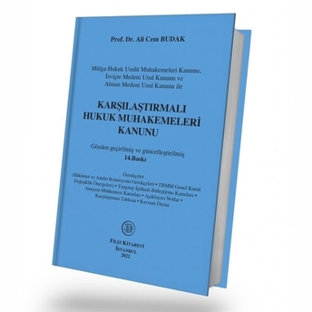 Karşılaştırmalı Hukuk Muhakemeleri Kanunu Ali Cem Budak