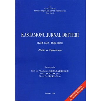 Kastamonu Jurnal Defteri (1252-1253 / 1836-1837) Kolektif