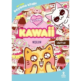 Kawaii Neşelen! En Tatlı Çıkartmalı Boyama Kitabı