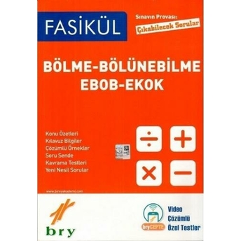 Kelepir Birey Yayınları Sınavın Provası Çıkabilecek Sorular Fasikül Bölme Bölünebilme Ebob Ekok Komisyon