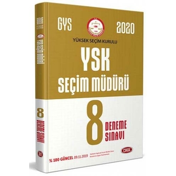 Kelepir Data Yayınları 2020 Gys Yüksek Seçim Kurulu Ysk Seçim Müdürü 8 Deneme Sınavı Komisyon