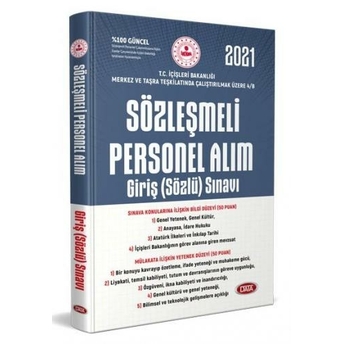 Kelepir Data Yayınları 2021 Içişleri Bakanlığı Sözleşmeli Büro Personeli Giriş (Sözlü) Sınavı Komisyon