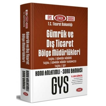 Kelepir Data Yayınları 2022 Gümrük Ve Dış Ticaret Bölge Müdürlükleri Müdür - Müdür Yardımcısı - Şef Konu Anlatımlı Soru Bankası Komisyon