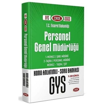 Kelepir Data Yayınları 2022 Ticaret Bakanlığı Personel Genel Müdürlüğü Gys Konu Anlatımlı Soru Bankası Komisyon