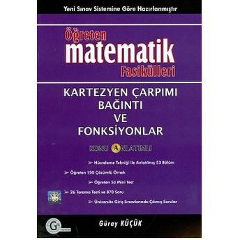 Kelepir Gür Öğreten Matematik Fasikülleri Kartezyen Çarpımı Bağıntı Ve Fonksiyonlar