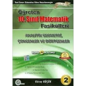 Kelepir Gür Yayınları Öğreten 10. Sınıf Matematik Fasikülleri Analitik Geometri Çokgenler Ve Dörtgenler