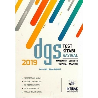 Kelepir Intibak Yayınları 2019 Dgs Sayısal Test Kitabı Gülden Bahçeci