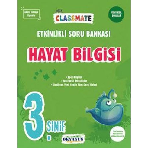 Kelepir Okyanus Yayınları 3. Sınıf Hayat Bilgisi Classmate Etkinlikli Soru Bankası Komisyon