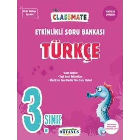 Kelepir Okyanus Yayınları 3. Sınıf Türkçe Classmate Etkinlikli Soru Bankası Komisyon