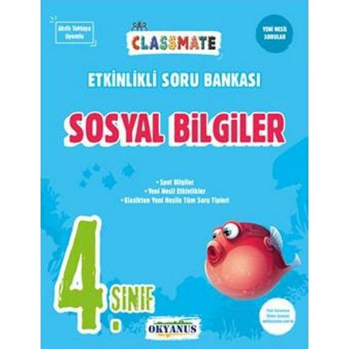 Kelepir Okyanus Yayınları 4. Sınıf Sosyal Bilgiler Classmate Etkinlikli Soru Bankası Komisyon