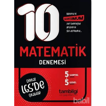 Kelepir Tambilgi Yayınları 8. Sınıf Lgs Matematik 10 Lu Branş Denemesi Komisyon