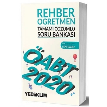 Kelepir ​Yediiklim Yayınları 2020 Öabt Rehber Öğretmen Tamamı Çözümlü Soru Bankası Komisyon