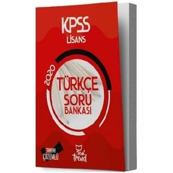 Kelepir ​Yeni Trend Yayınları 2020 Kpss Türkçe Tamamı Çözümlü Soru Bankası Komisyon