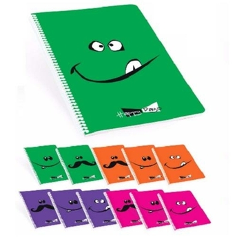 Keskin Color Mor Happy Days 120 Yaprak Kareli A4 Spiralli Defter