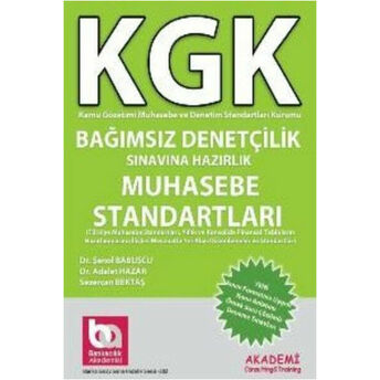 Kgk Bağımsız Denetçilik Sınavına Hazırlık Muhasebe Standartları Adalet Hazar