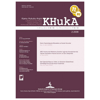 Khuka - Kamu Hukuku Arşivi Yıl:2008 Cilt:9 Sayı:2 Kolektif