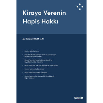 Kiraya Verenin Hapis Hakkı Batuhan Bulut