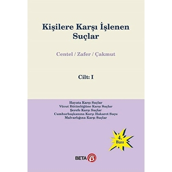 Kişilere Karşı Işlenen Suçlar Cilt:1 Hamide Zafer