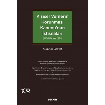 Kişisel Verilerin Korunması Kanununun Istisnaları Ali Uzunöz