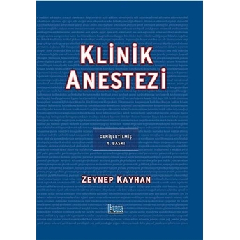 Klinik Anestezi Zeynep Kayhan