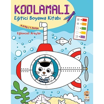 Kodlamalı Eğitici Boyama Kitabı - Eğlenceli Araçlar Kolektif