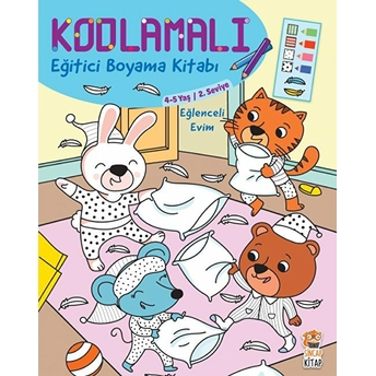 Kodlamalı Eğitici Boyama Kitabı - Eğlenceli Evim Kolektif