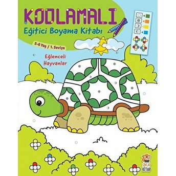 Kodlamalı Eğitici Boyama Kitabı - Eğlenceli Hayvanlar Kolektif