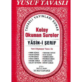 Kolay Okunan Sureler - Yasin-I Şerif (Cami Boy) (Cb01) Yusuf Tavaslı