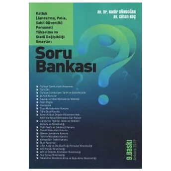 Kolluk Personeli Yükselme Ve Statü Değişikliği Sınavları Soru Bankası Cihan Koç