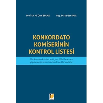 Konkordato Komiserinin Kontrol Listesi Ali Cem Budak